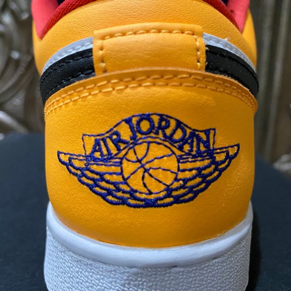 Nike Air Jordan 1 Low (GS) Royal Yellow - Youth 6/Women's 7.5/Men's 6 - Picture 6 of 12